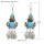 Laisse le gland boucles d’oreilles femme Turquoise bijoux en gros